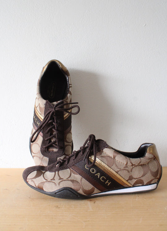 Coach Jayme Brown Monogram Shoes | Size 5.5