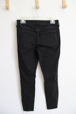Old Navy Mid Rise Rockstar Super Skinny Black Jeans | 4