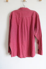 Chaps Red Plaid Button Down Shirt | XL