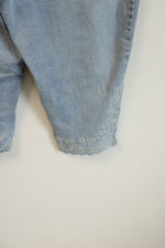 Lane Bryant Eyelet Bottom Crop Jean | 18