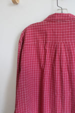 Chaps Red Plaid Button Down Shirt | XL