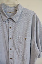 Moda Campia Blue Patterned Button Down Shirt | XXL