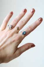 Blue Topaz Marquise Cut 14K Yellow Gold Ring | Size 6.5