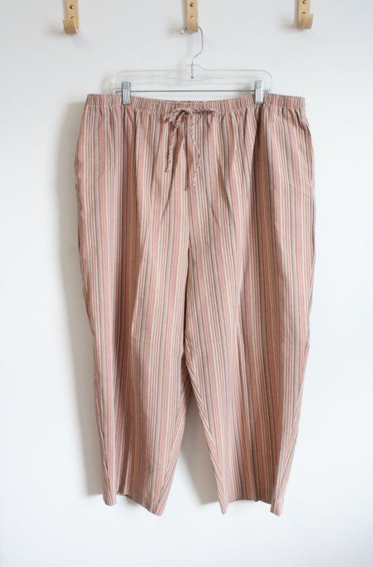 Blair Pink Tan Brown Striped Pants | 2XL