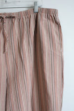 Blair Pink Tan Brown Striped Pants | 2XL