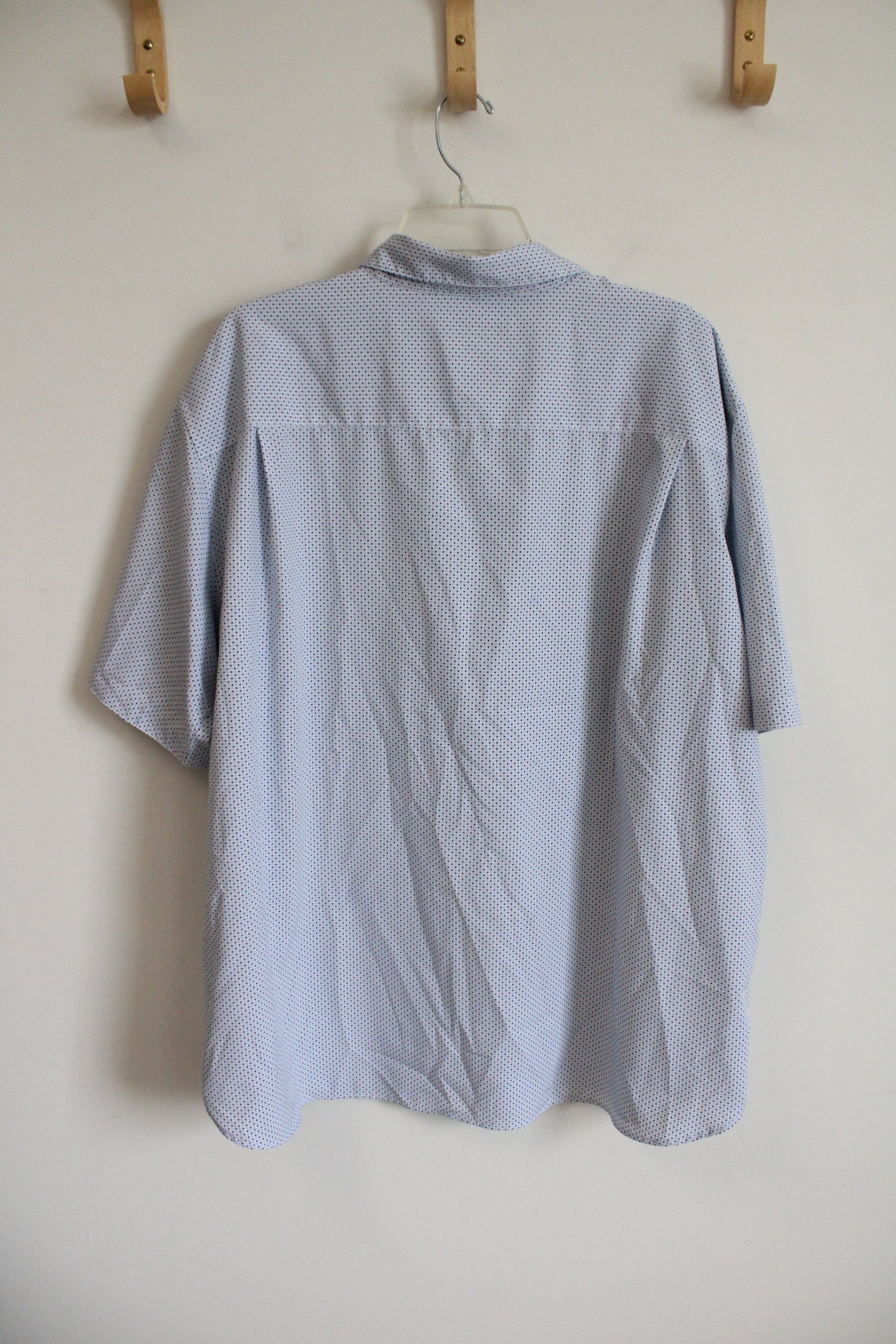 Moda Campia Blue Patterned Button Down Shirt | XXL