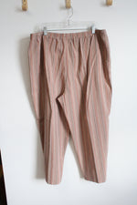 Blair Pink Tan Brown Striped Pants | 2XL