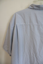 Moda Campia Blue Patterned Button Down Shirt | XXL