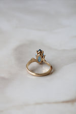 Blue Topaz Marquise Cut 14K Yellow Gold Ring | Size 6.5