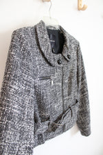 Mac & Jac Gray & White Belted Jacket | S