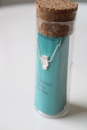 NEW Kohls Sterling Silver Owl Pendant Necklace