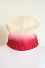NEW Frye Dip Dye Ivory and Pink Ombré Beanie
