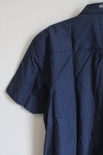NEW Van Heusen Classic Fit Blue Plaid Button Down Shirt | XXL