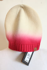 NEW Frye Dip Dye Ivory and Pink Ombré Beanie