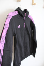 Adidas Black & Purple 1/4 Zip Hoodie | S