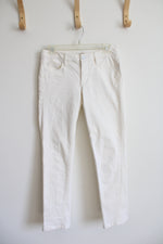 LOFT White Denim Cuffed Crop Jeans | 2
