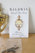 NEW Baldwin Kauffman Family Name Brass Door Knocker