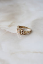 14K Yellow Gold CZ Woven Ring | Size 7