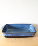 Basque Blue Glazed Rectangle Baking Dish