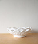 Vintage Imperial Lace Edge Milk Glass Bowl