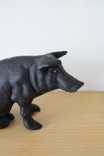 Antique Cast Iron Piggy Bank Pig