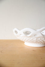 Vintage Imperial Lace Edge Milk Glass Bowl