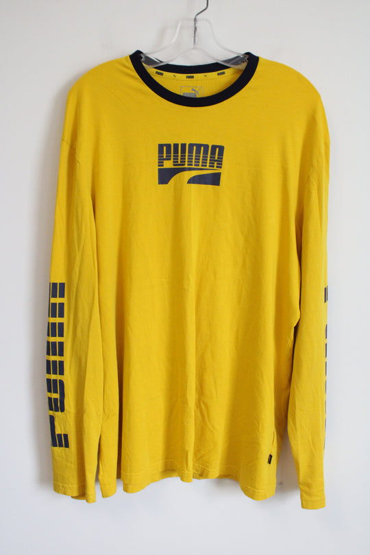 Puma Yellow Long Sleeved Shirt | L