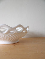 Vintage Imperial Lace Edge Milk Glass Bowl