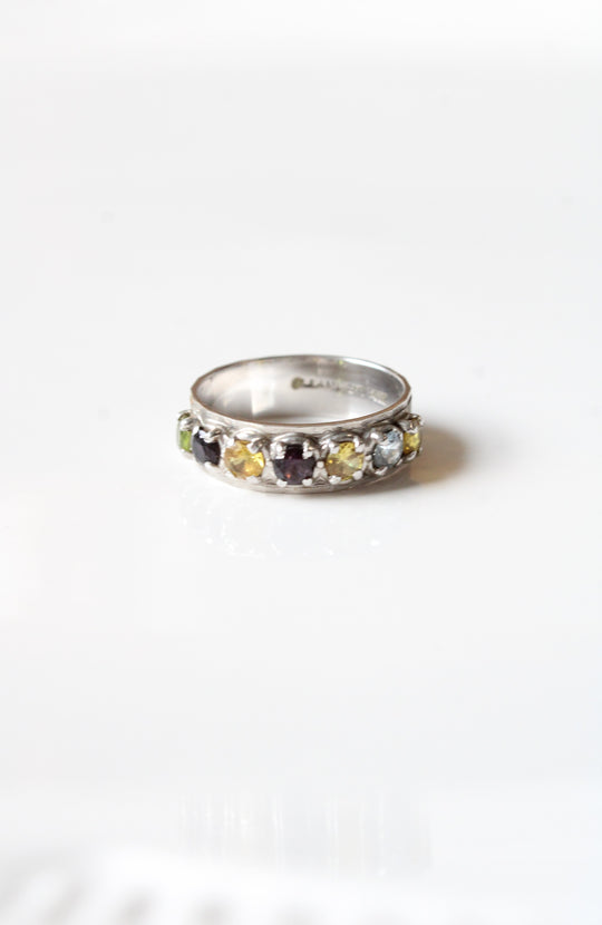 Leamlight 14K White Gold Multi-Stone Ring | Size 8.5