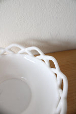 Vintage Imperial Lace Edge Milk Glass Bowl