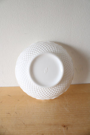 Vintage Imperial Lace Edge Milk Glass Bowl