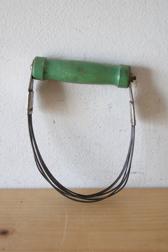 Androck Vintage Green Wooden Handled Pastry Dough Blender