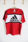 Adidas Red Color Blocked Logo Tee | XLT