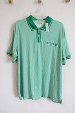 NEW Lands' End Green & White Polo Shirts | XXL
