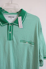 NEW Lands' End Green & White Polo Shirts | XXL
