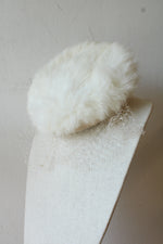 20th Century Vintage White Halo Hat featuring Delicate Face-netting