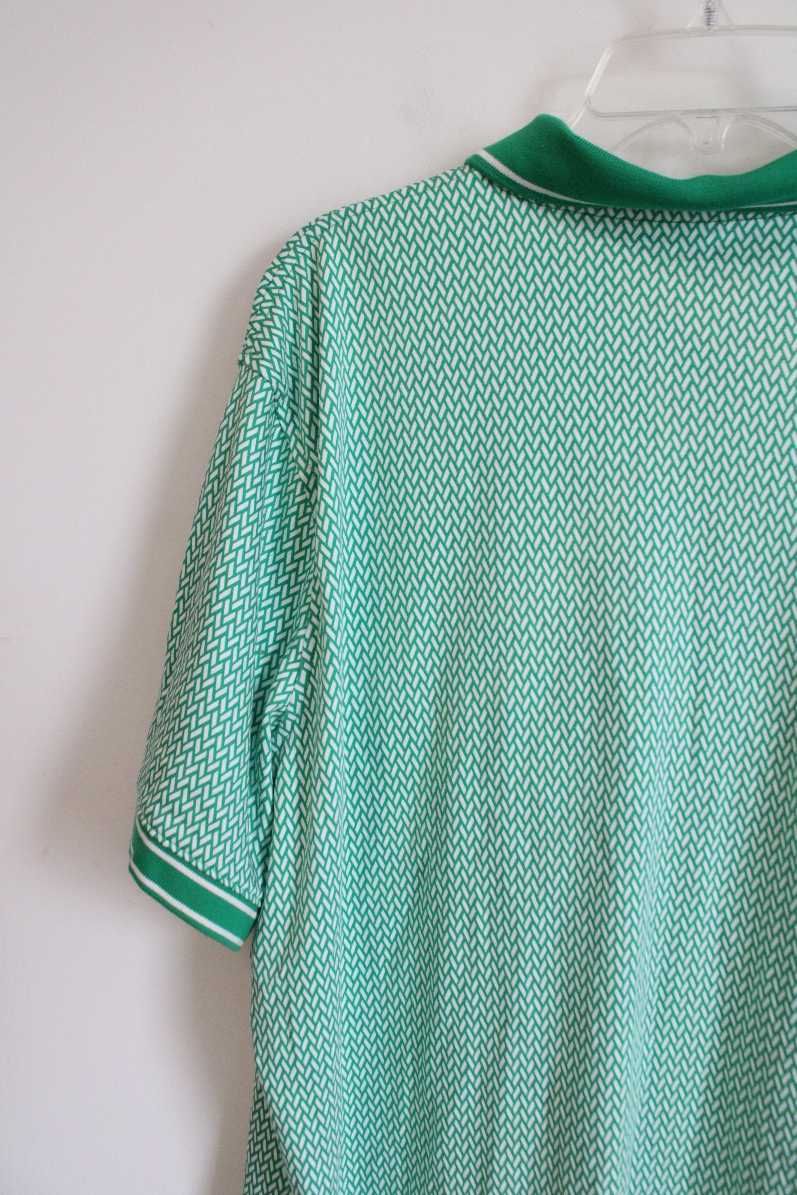 NEW Lands' End Green & White Polo Shirts | XXL