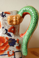 Early 19th Century Mason's Ironstone Hydra Jug, Imari Palette with Serpent Handle