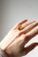 Citrine Oval Cut 14K Yellow Gold Ring | Size 5