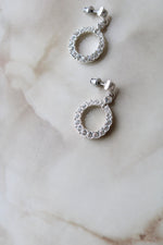 Silver Tone Circular Dangle Earrings