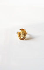 Citrine Oval Cut 14K Yellow Gold Ring | Size 5