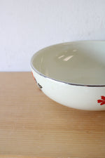 Hall's Superior Quality Kitchenware Red & Black Floral Serving Bowl