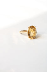 Citrine Oval Cut 14K Yellow Gold Ring | Size 5