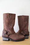 Harley-Davidson Korsen Brown Leather Dingo Style 11" Pull On Boots | Size 10