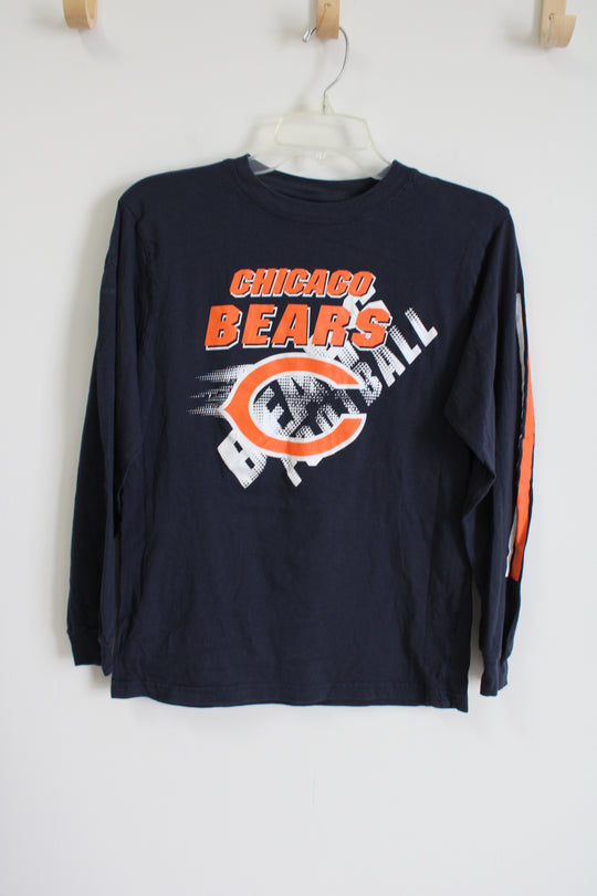NFL Team Chicago Bears Long Sleeved Navy Blue Shirt | 14/16