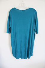 LuLaRoe Blue Teal Tunic Top | S