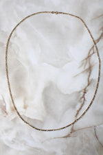 14K Yellow Gold Figaro Chain Necklace