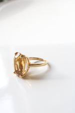 Citrine Oval Cut 14K Yellow Gold Ring | Size 5