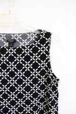 Ann Taylor Black & White Patterned Tank | M