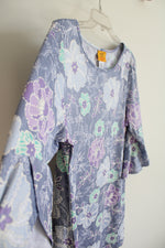 Ruby Rd. Purple Blue Floral Textured Dress | XL Petite